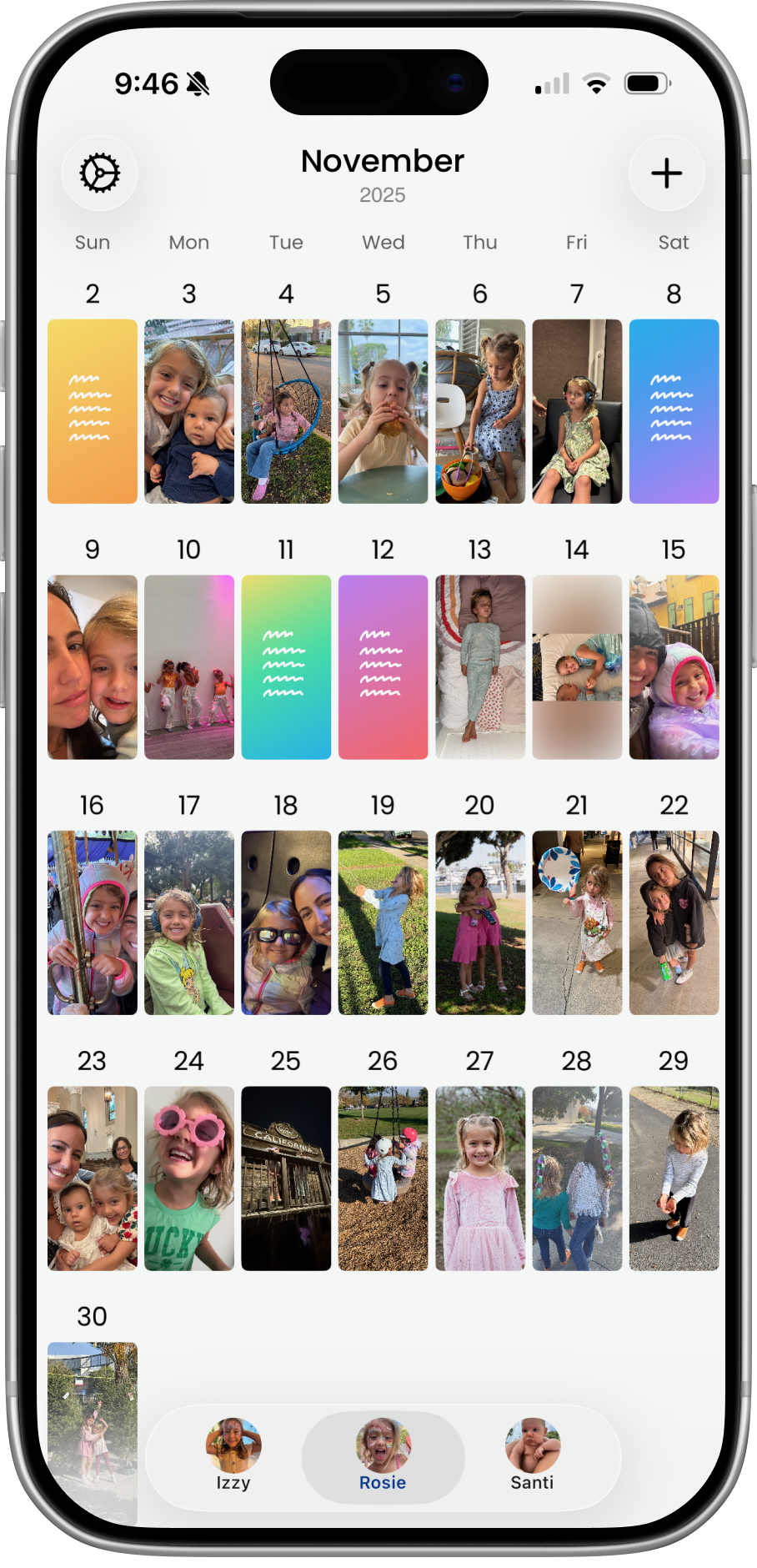 Dear You calendar view